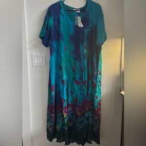 NWT LA CERA floral 100% rayon dress 3x